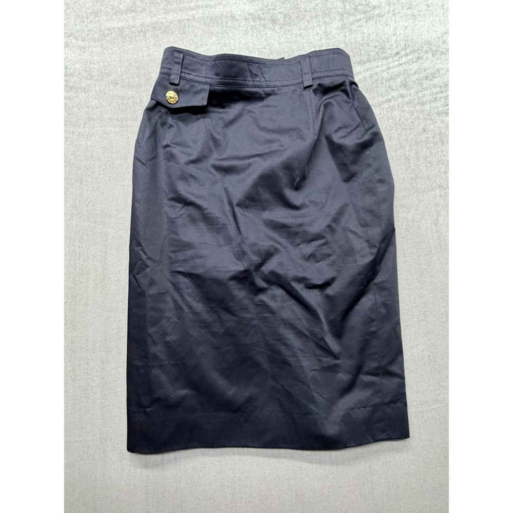 Vintage Laurel Knee Women Skirt‎ Blue Navy Size 36 100% Cotton